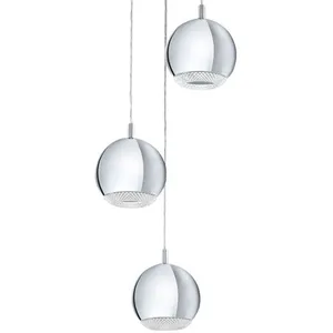 EGLO Suspension CONESSA 3 ampoules chrome pas cher