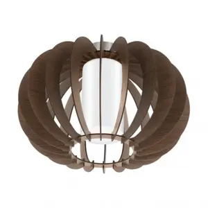 Eglo 95589 Plafonnier, Acier, E27, Braun/Weiß/Nickel-Matt, 40 X 40 X 275 cm pas cher