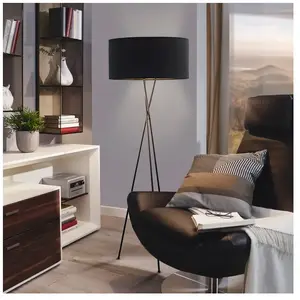 EGLO Lampadaire Fondachelli avec abat-jour noirVendu parluminaire