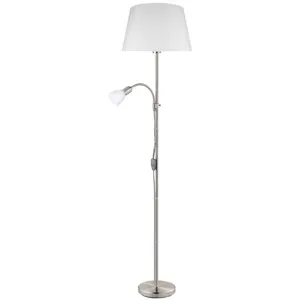 Comparateur de prix : EGLO Lampadaire abat-jour liseuse Conesa H170 cm - Nickel 170 cm Gris