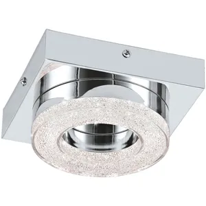 Plafonnier FRADELO 1 ampoule chrome abat jour chrome