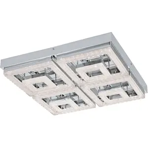 Comparateur de prix : EGLO Plafonnier métal argenté LED intégrée