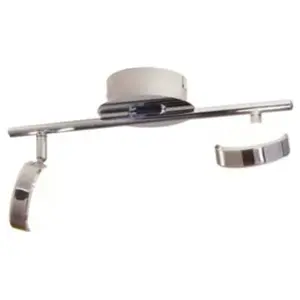 EGLO Double spot LED rond Salto L36 cm - Chrome Gris pas cher