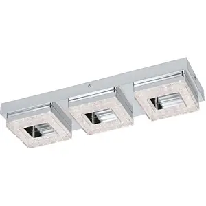 Eglo Plafonnier Design Fradelo - 3 Ampoules Chrome pas cher