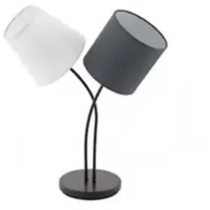 EGLO Lampe de table ALMEIDA 2 ampoules noir pas cher