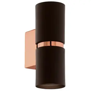 Comparateur de prix : Eglo Applique murale design PASSA 2 ampoules marron