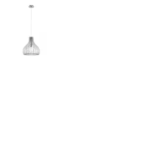 Comparateur de prix : Eglo Tindori Lampe Suspendue à 1 Ampoule en Acier et Bois en Nickel Ma...