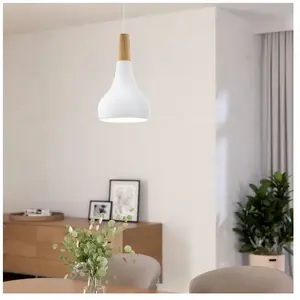 EGLO Suspension SABINAR 1 ampoule blanc Diamètre 18 Cm pas cher