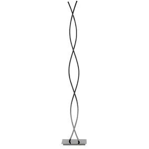 EGLO Lampadaire LED déco Lasana H143 cm - Chrome 142 cm Gris pas cher