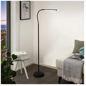 Comparateur de prix : Lampadaire liseuse - Eglo - Laroa - H130 cm - Noir - LED 4,5W 550lm