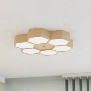 EGLO Plafonnier Mirlas en bois, à 6 lampesVendu paramazon