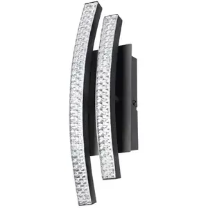 EGLO Applique strass H. 28,5 cm LEJIAS Noir pas cher