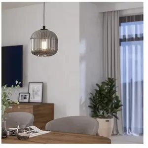 EGLO Mantunalle Plafonnier Dome Suspension Noir pas cher