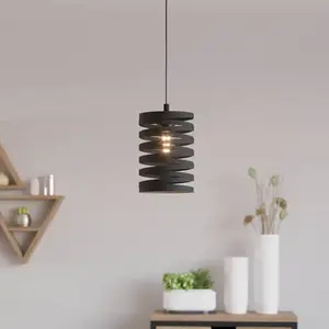 Comparateur de prix : EGLO Suspension Cremella, Ø 18 cm, noir, acier
