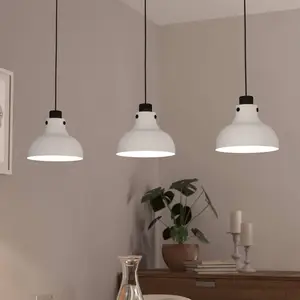 Comparateur de prix : EGLO Suspension Matlock, longueur 90 cm, gris/noir, à 3 lampes.