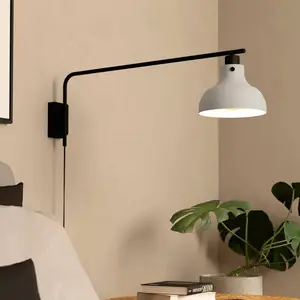 Comparateur de prix : EGLO Applique murale Matlock, saillie 80 cm, gris/noir