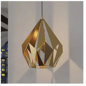 Comparateur de prix : EGLO Suspension Carlton, à une lampe, dorée, Ø 38,5 cm
