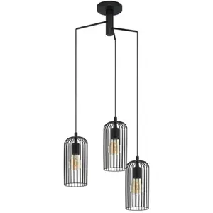 Eglo ROCCAMENA 1 Suspension E27 à 3 sources lumineuses, 43686, pas cher
