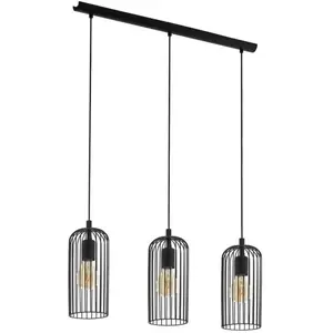 Eglo ROCCAMENA 1 Suspension E27 à 3 sources lumineuses, 43688, pas cher