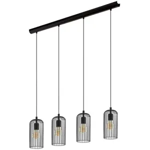 Eglo ROCCAMENA 1 Suspension E27 à 4 sources lumineuses, 43689, pas cher
