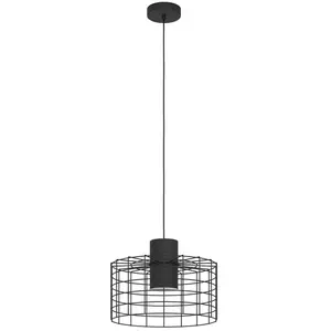 EGLO Suspension acier D. 38 cm MILLIGAN Noire pas cher