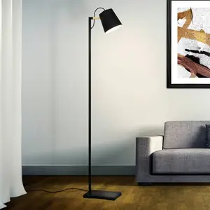 Comparateur de prix : EGLO Lampe sur pied Lacey, hauteur 159,5 cm, noir, acier