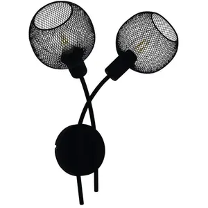 Eglo Applique 2 lumières acier WRINGTON1 noirVendu paramazon