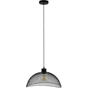 Comparateur de prix : EGLO Suspension Pompeya, longueur 45 cm, noir, acier