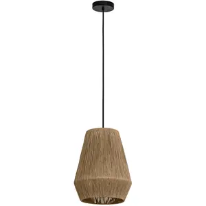 Comparateur de prix : EGLO Suspension Alderney, 1 abat-jour en fil naturel