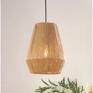 Comparateur de prix : EGLO Suspension Alderney, 3 abat-jour en fil naturel