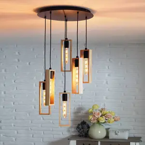 EGLO Suspension Littleton, à 6 lampes pas cher