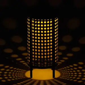 EGLO Lampe de table LED 48929, hauteur 26 cm, noir/beige