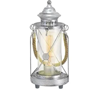 Comparateur de prix : EGLO Lampe-lanterne à poser claire argent antique