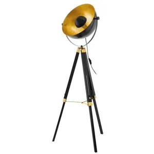 Comparateur de prix : EGLO Lampadaire Covaleda avec support trépied noir/doré