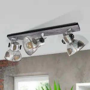 Comparateur de prix : EGLO Plafonnier Barnstaple au look industriel 3 lampes