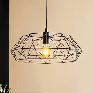 Comparateur de prix : EGLO Lampe Suspendue Culot E27 Noir 'Carlton 2'