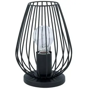 Comparateur de prix : EGLO Lampe à poser 1L Newtown E27 60W métal noir