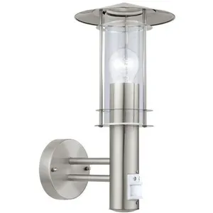 Comparateur de prix : Applique détecteur IR en acier inoxydable EGLO Lisio 1X60W - Utilisation extérieure