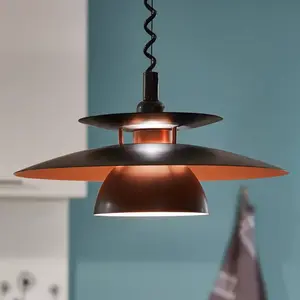 Comparateur de prix : EGLO Suspension BRENDA 1 ampoule noir
