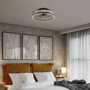 EGLO Frana Plafonnier LED avec ventilateur pas cher