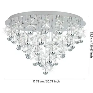 EGLO Stars Of Light Plafonnier LED Pianopoli chrome Ø 78cmVendu parluminaire