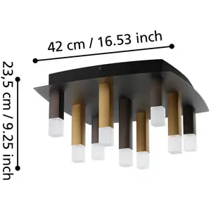 Eglo Plafonnier métal marron  LED intégréeVendu parluminaire