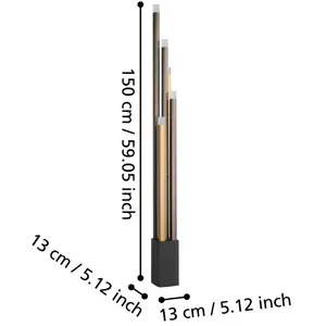 Eglo Lampadaire métal marron  LED intégréeVendu parluminaire
