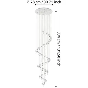 EGLO Stars Of Light Suspension LED Pianopoli chrome Ø 78 cmVendu parluminaire