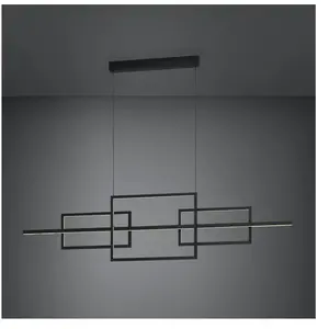 Eglo Suspension métal noir LED intégrée pas cher