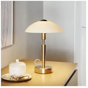 Comparateur de prix : Lampe de table SOLO 1 1 ampoule nickel satiné