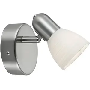 EGLO Spot DAKAR 1 1 ampoule nickel satiné pas cher