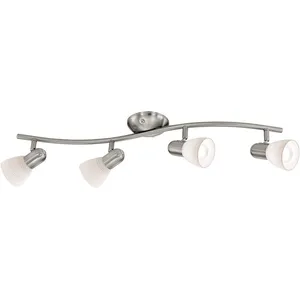 Eglo Dakar 1 - Projecteur De Plafond À 4 Ampoules, Nickel Satiné, E14 pas cher