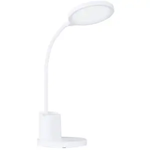 EGLO Lampe de bureau rehamna blanche variateur tactile pas cher