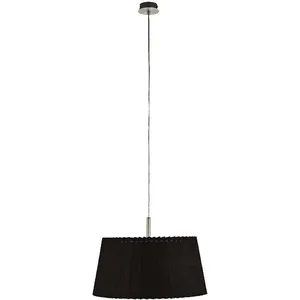 Eglo - Lampe suspendue avec abat-jour textile, lampe de salon, suspens...